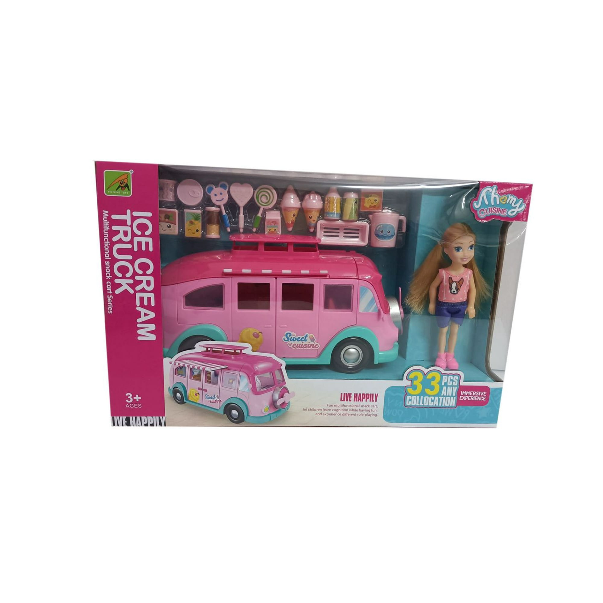 Juguete Set Bus Food Truck Y Muñeca - Toyng