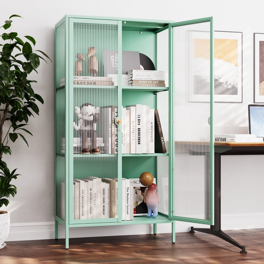 Recilock - Mueble Vitrina Alto 2 Puertas 3 Niveles Linea Mint - Sc-dc-h005