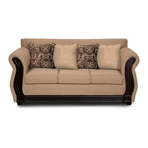 Adonis Leudh - Sofá 3 Personas Caburgua Tela Lisa Suave Color Beige