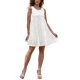 thumbnail image 2 of Vestido de Cuadros INSPIRE CHIC para Mujeres Vestido de Verano Sin Mangas Cuadros Fluidos con Vuelo en Capas Corto L Blanco, 2 of 6