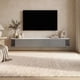 thumbnail image 1 of Rack Tv Flotante 160cm De Ancho 3 Puertas Hecho Por Melamina Gris Oscuro, 1 of 8