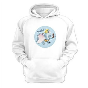Genérico - Polerón Canguro Elefante Dibujos Animados Blanco Talla L Unisex