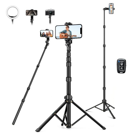 Trípode Nineigh 72 para iPhone, Smartphone, Cámara, GoPro con Control Remoto