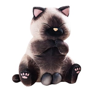 Bothyi - Juguete De Peluche Animal De Peluche Gatito Gatos Siameses Para La Decoración Del Hogar 40 Cm