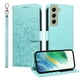 thumbnail image 1 of Funda Cartera para Samsung Galaxy S21 FE Perro Cachorro Grabado con Tarjetas Soporte Correa Verde, 1 of 6