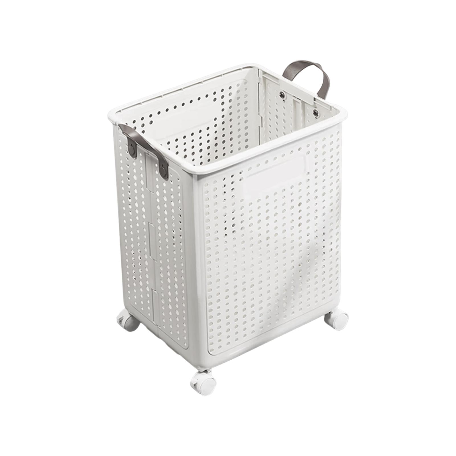 Magideal - Cesto De Ropa Sucia Con Ruedas, Bolsa De Compras Con 4 Ruedas, Cesta De Baño, Organizador Portátil De Artículos Diversos, Bolsas De Supermercado Para Blanco