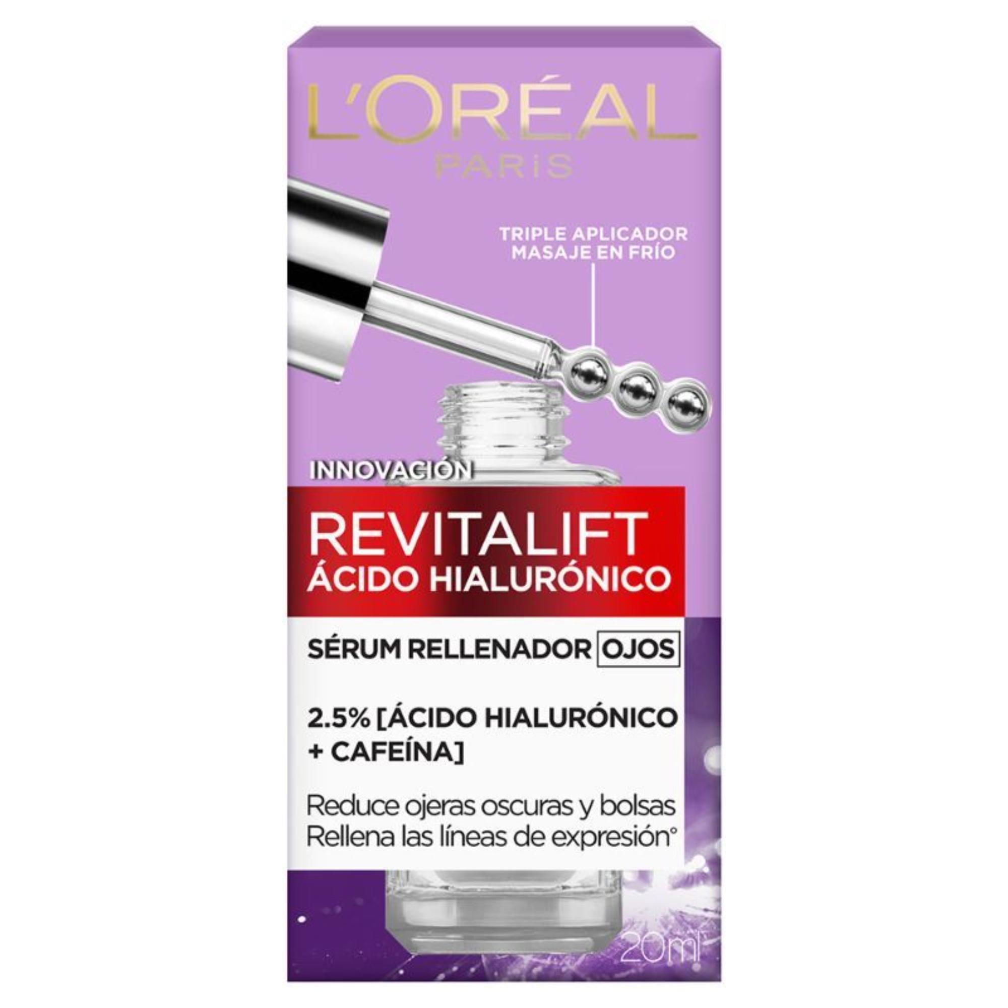 L'Oréal Paris - Serum De Ojos Revitalift 2,5% Ácido Hialurónico + Cafeína