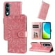 thumbnail image 3 of Funda tipo cartera FOXDOCK para Vivo Y29s 5G , diseño girasol en relieve, cuero PU, cierre magnético, soporte y tarjetero, 3 of 4