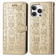 thumbnail image 1 of Funda Cartera FOXDOCK para iPhone 16 Pro , Flip PU con Relieve de Gatos y Perros, Tarjetero y Soporte, 1 of 6
