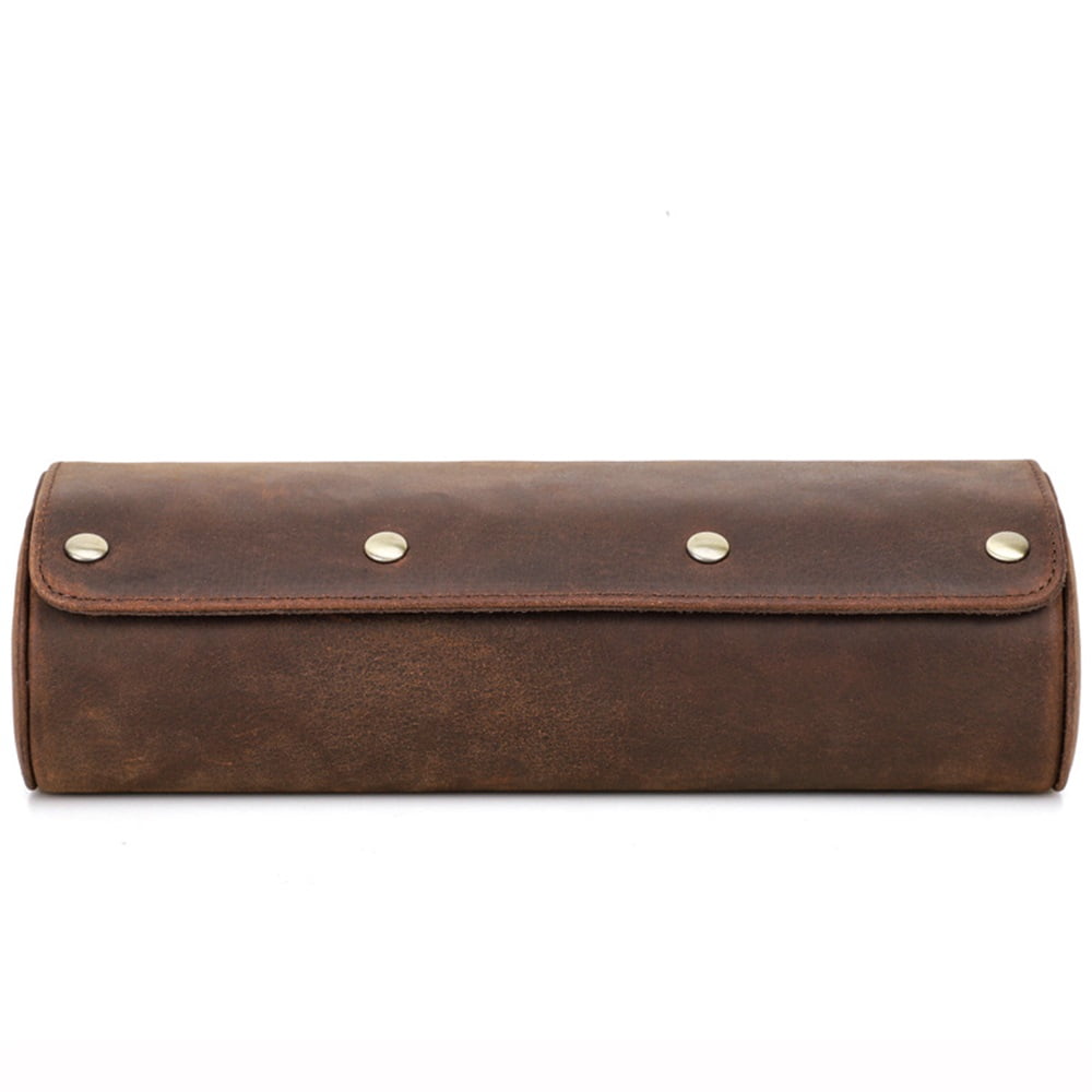 Xusx111 - 3 Reloj Caso De Viaje - Clásico Caso De Reloj De Cuero Con Textura Perfecta. Rollo De Reloj Portátil O Organizador Para Almacenamiento Y Pantalla. Regalos De Lujo Para Hombres, Todo Hecho A