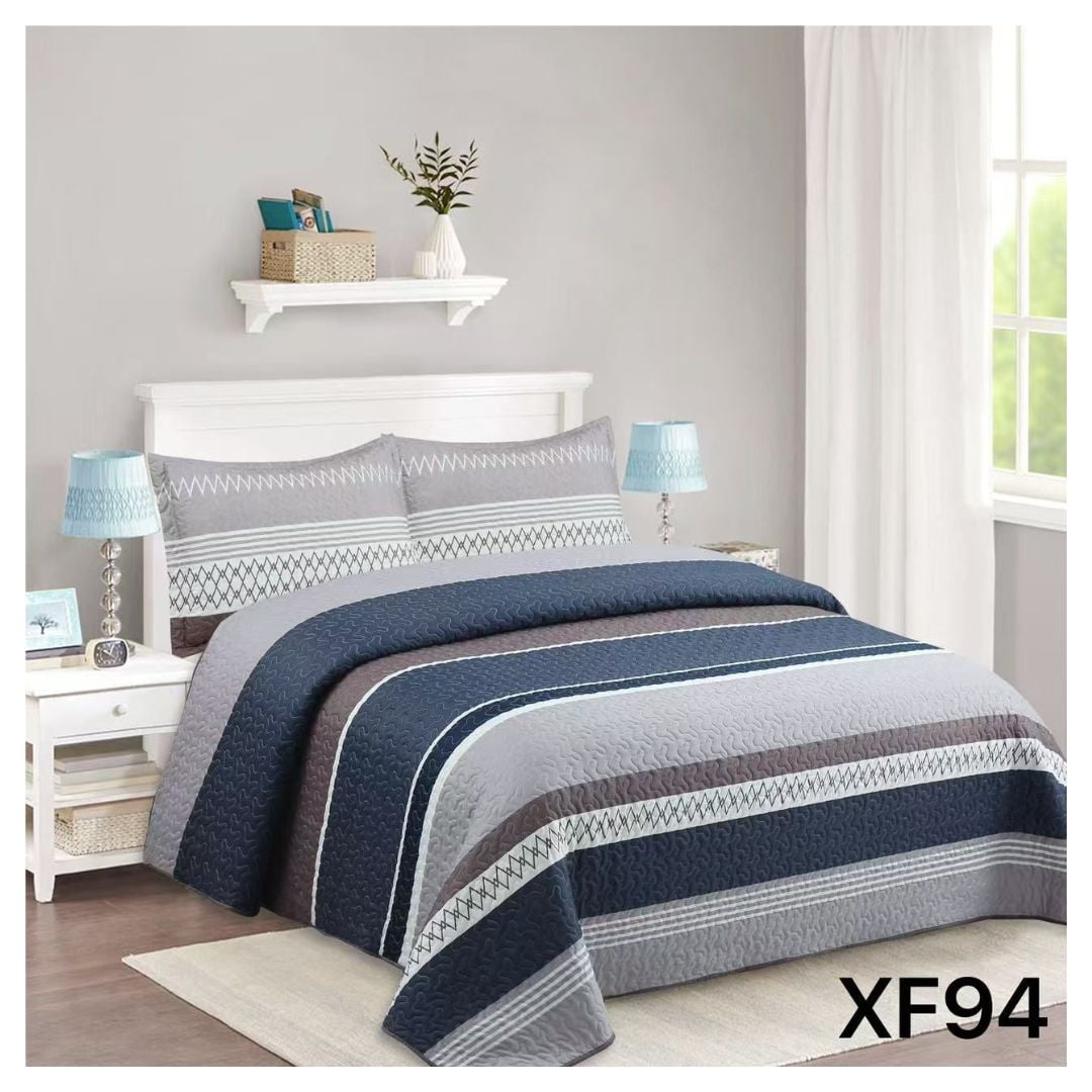 Genérico - Cubrecama Quilt Verano 2 Plazas - Gris Matiz Xf94