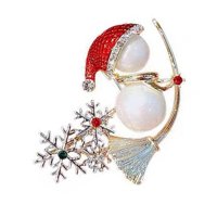 Ioensy - Broche De Navidad Pin De Solapa De Festival De Diamantes De Imitación Para Chaquetas Ropa Sombreros