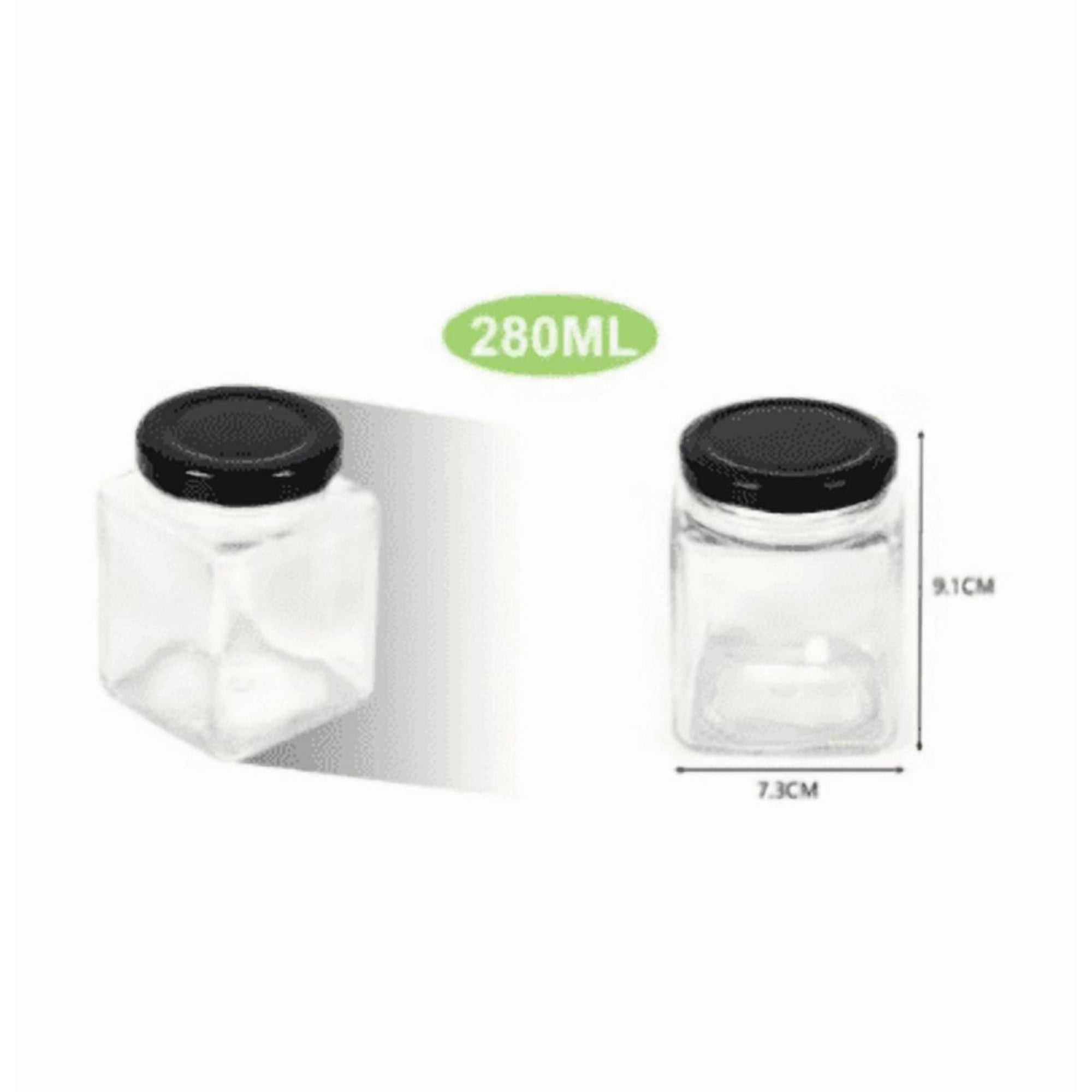 Genérico - Botella De Vidrio 280ml Tapa Negra