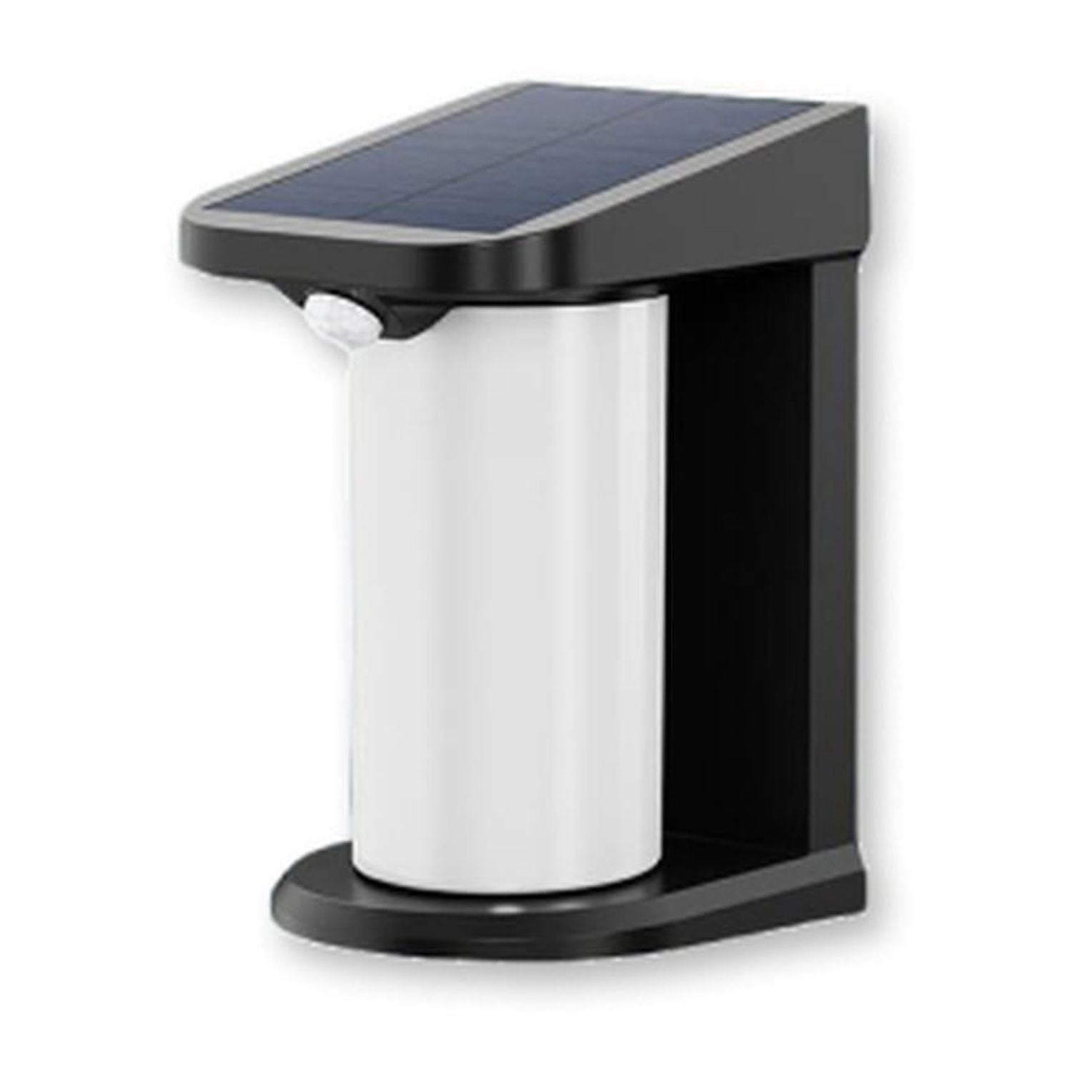 Pro Outdoor - Aplique Solar Vertical Contra Agua Con Base Con Sensor Movimiento Negro