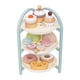 thumbnail image 4 of Juego de pastel de postre de madera, juego de simulación, juego de fiesta de té para niños, juego de rol con magdalenas, pasteles, Donuts para niñas,, 4 of 5