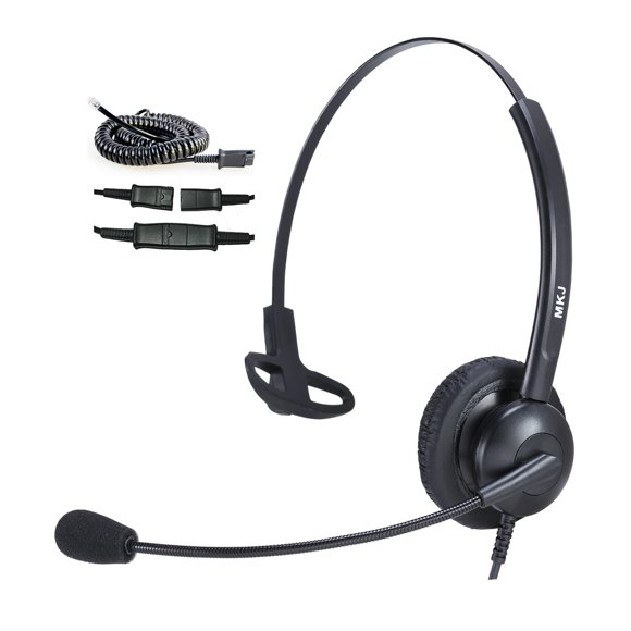 Auriculares para teléfono MKJ Cisco con cancelación de ruido y micrófono