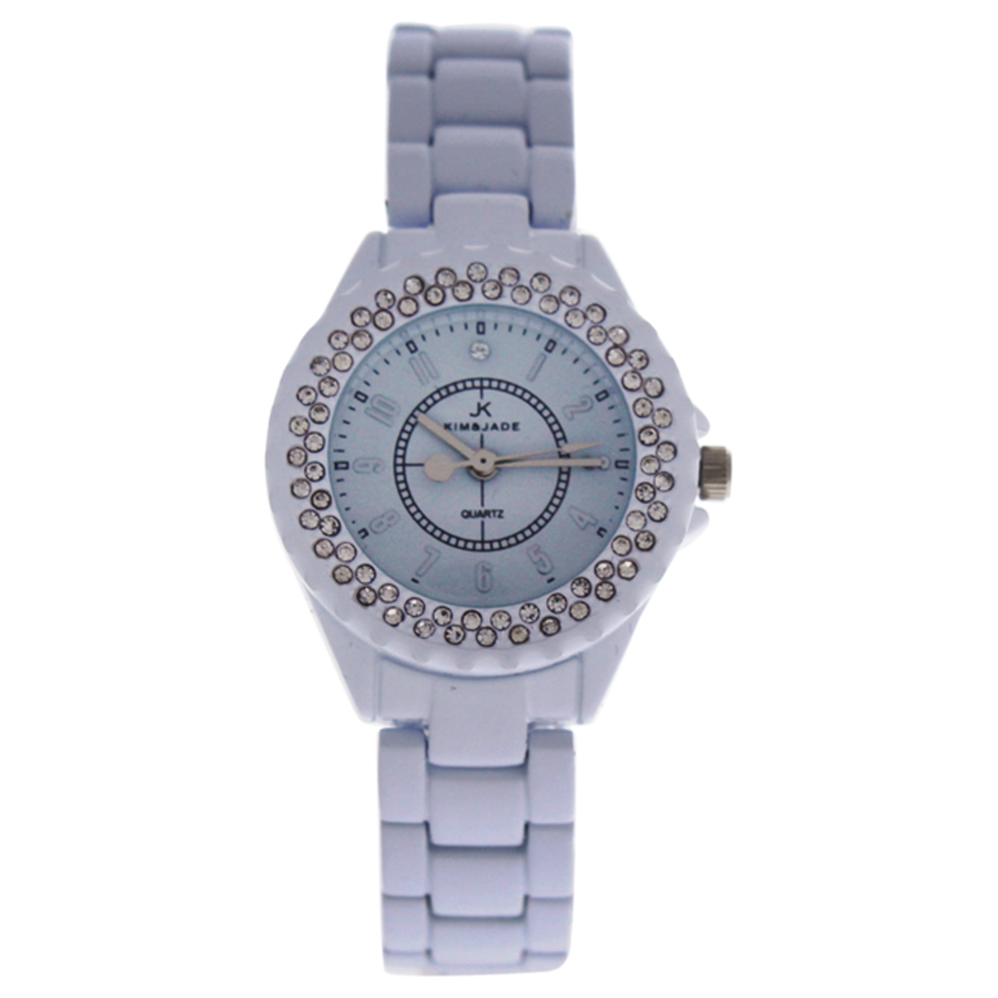 Kim & Jade - Reloj L-ws Blanco Con Pulsera De Acero Inoxidable De Para Mujer - Reloj