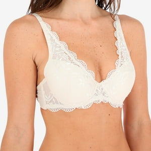 Sosten Copas Encaje Doble Push Up Flores Mujer 13121-97