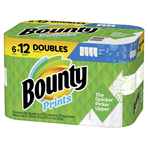 Toallas de Papel Bounty Select-A-Size 6 Rollos Dobles