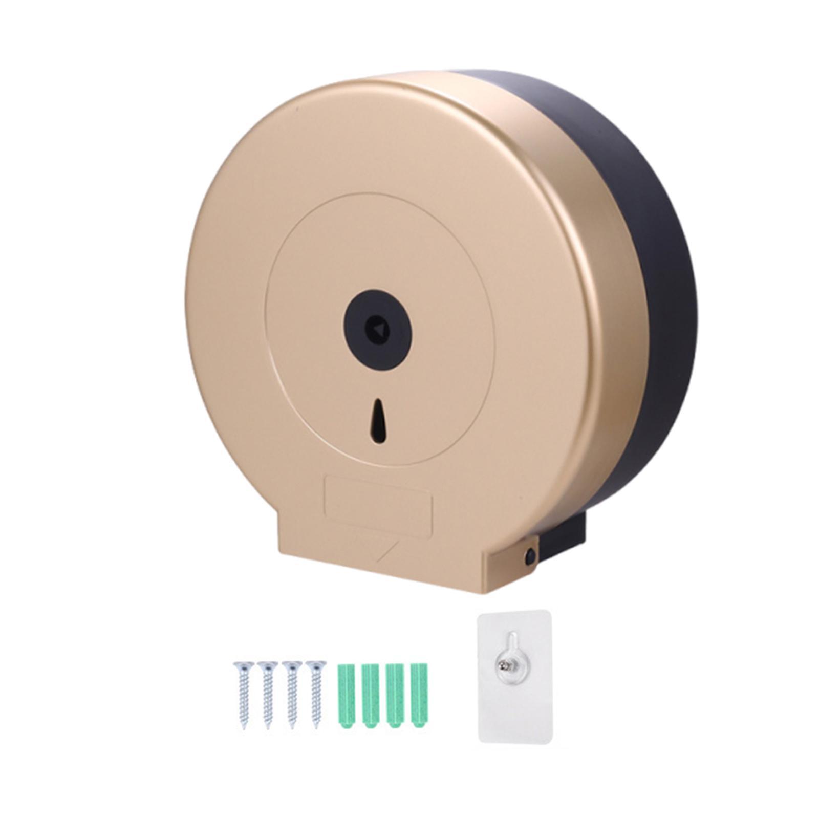 Magideal - Dispensador De Papel Higiénico Comercial, Soporte Para Rollo De Papel Higiénico, Dispensador De Pañuelos Práctico E Impermeable, Para Baños Y Centros Oro