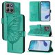 thumbnail image 1 of Funda cartera mariposa para Motorola Moto G15 Power con soporte y ranuras para tarjetas Verde, 1 of 5