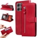 thumbnail image 4 of Funda con Cremallera para Motorola Moto G15 Power, Carcasa Cartera de Cuero PU con Soporte y Tarjetero, 4 of 5