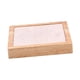 thumbnail image 2 of Soporte De Bandeja De Joyería De Terciopelo De Madera Cuadrado De Almacenamiento Para Pulsera Cadenas Pendiente Beige, 2 of 5