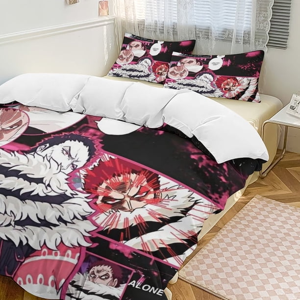 Charlotte Katakuri Bed Duvet Cover Funny Anime Cartoon Bedding Sets Lightweight 3 Piece Comforter Sets