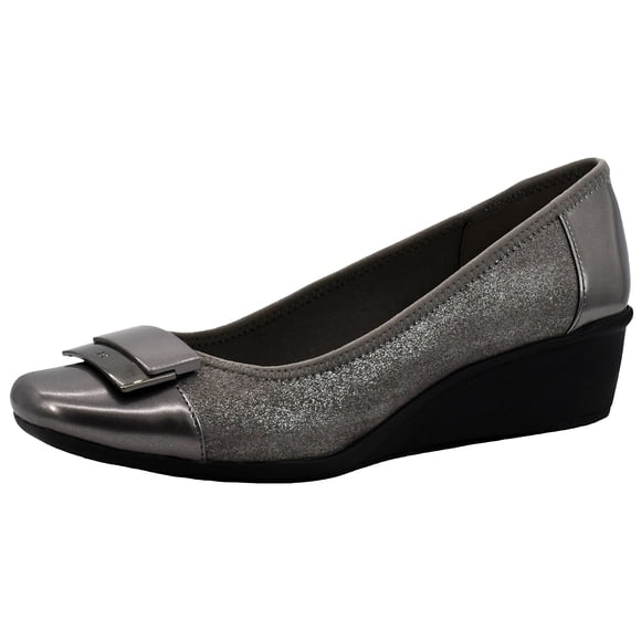 Zapato Anne Klein Waverly Pewter con tacón de cuña para mujer