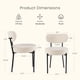 thumbnail image 2 of Juego de 4 sillas de comedor DUMOS, estilo moderno de mediados de siglo, beige, 2 of 8