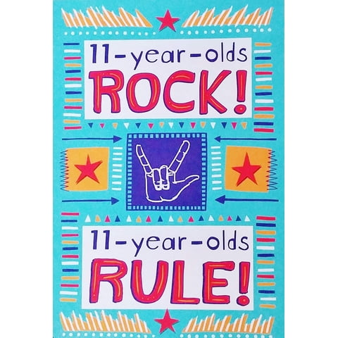 Greeting Card - Tarjeta De Felicitación De Cumpleaños Para Niños De Un Año Rock Rule