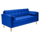 thumbnail image 2 of Sofa Retro 3c + 2 Pouf Felpa 05 Azul Rey, 2 of 6