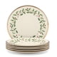 thumbnail image 1 of Juego de vajilla Lenox Holiday de 8 pulgadas de porcelana, 6 piezas, color marfil, 1 of 9
