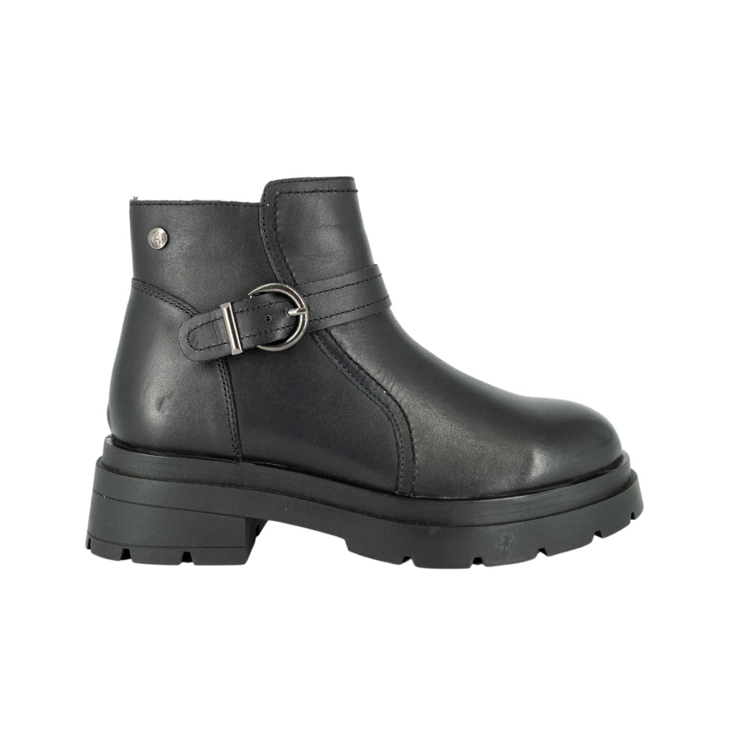 Botin De Cuero Rosie Negro Alquimia