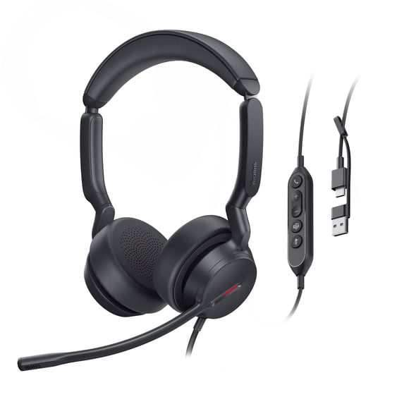 Auriculares Yealink UH44 USB certificados por Teams con 2 micrófonos con cancelación de ruido