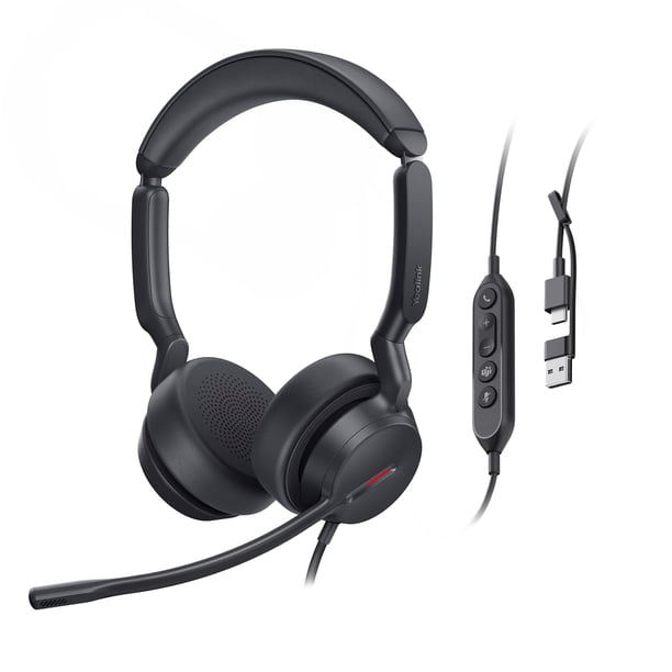 Auriculares Yealink UH44 USB certificados por Teams con 2 micrófonos con cancelación de ruido