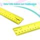 thumbnail image 5 of Regla KASBEE 15 cm Set de 7 unidades de plástico transparente para escuela y oficina, 5 of 9