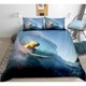 thumbnail image 1 of Surfingding Quilt Duvet Cover Set Bed Linen Bedspread Super Queen3-Piece Bedding Set, 1 of 5
