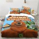 thumbnail image 1 of Cartoon Grizzy N Lemmings Bedding Set Duvet Cover Bed Set Quilt Cover Pillowcase Comforter king Queen Size Boys Adult, 1 of 5