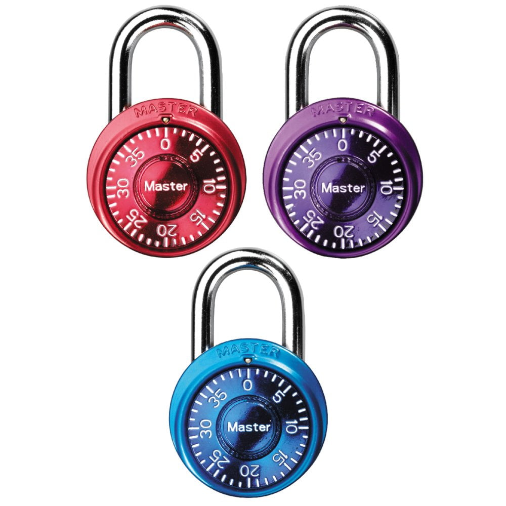 Locker Lock Master Lock 1533tri Mini Combination, Paquete De 3