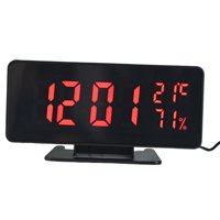 Bothyi - Reloj Despertador Digital Usb Pantalla De Fecha Dormitorio Decoración Para El Hogar Decorativo Led Rojo