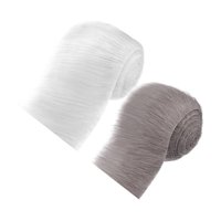 Magideal - Tela De Piel De Falso Pelarroja Cinta De Bricolaje Material De La Artesanía De Piel Peluda Para El Sombrero De Fiesta Navideño Zapatos De Muñeca En Blanco Y Gris