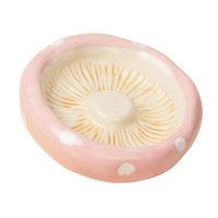 Magideal - Tazón De Comida De Cerámica De Hámster, Recipiente Con Cobín, Tazón De Alimentación, Tazón De Agua De Champiñones, Plato De Alimentación De Animales P Cabeza De Hongo