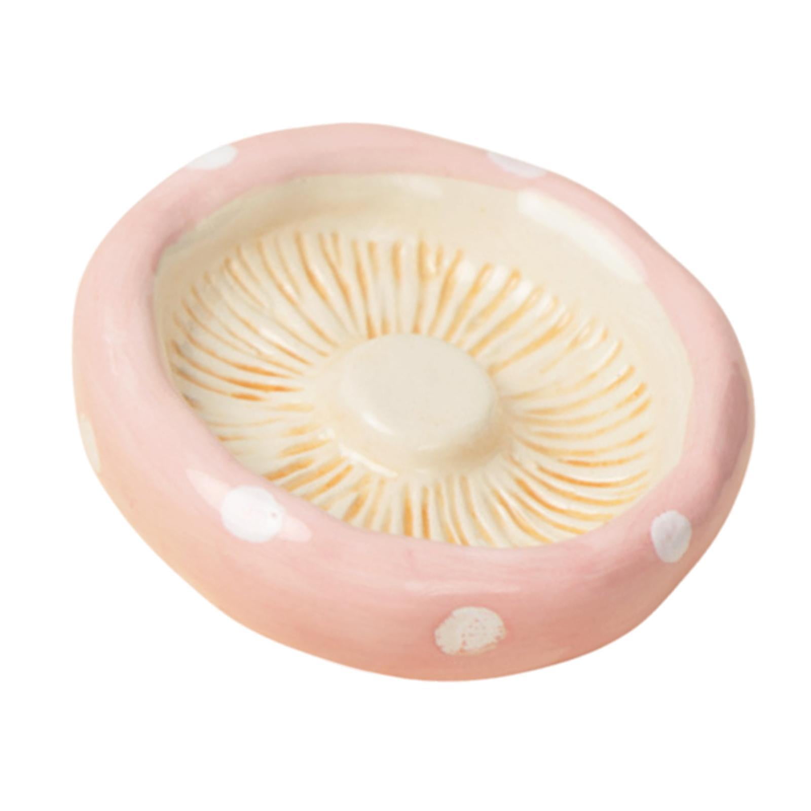 Magideal - Tazón De Comida De Cerámica De Hámster, Recipiente Con Cobín, Tazón De Alimentación, Tazón De Agua De Champiñones, Plato De Alimentación De Animales P Cabeza De Hongo