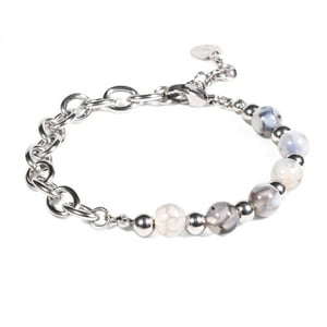 Brazalete Unisex Gino Rodinis B539 | Gris/Plateado