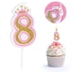 thumbnail image 2 of Velas de cumpleaños para niñas, coronas de fiesta, sin humo, para tartas, números de 0 a 8 años (8), 2 of 8