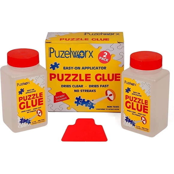 Aplicador Puzzle Glue PuzzleWorx Easy-On de 125 ml, 2 unidades, no tóxico