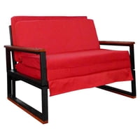 Recutex - Futon Metalico Folk 1.5 Plaza ""Rojo""