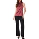 thumbnail image 2 of INSPIRE CHIC Blusas de trabajo sólidas sin mangas de satén para mujer con lazo en el cuello M Rojo claro, 2 of 6