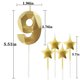 thumbnail image 2 of Vela NIJGNSUG 3D Diamante 9 + Velas Estrella Doradas, 2 of 6